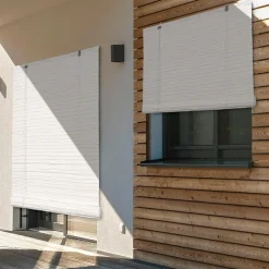 LUANCE Store enrouleur extérieur effet rotin (150 x 180 cm) Tanoa Blanc Outlet