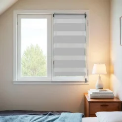 LUANCE Store enrouleur Jour / Nuit (45 x 90 cm) Gris clair Online