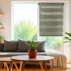 LUANCE Store enrouleur Jour / Nuit (75 x 180 cm) chiné Vert Sale