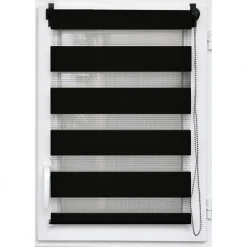 LUANCE Store enrouleur Jour / Nuit (45 x 180 cm) Noir