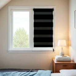 LUANCE Store enrouleur Jour / Nuit (45 x 90 cm) Noir Outlet