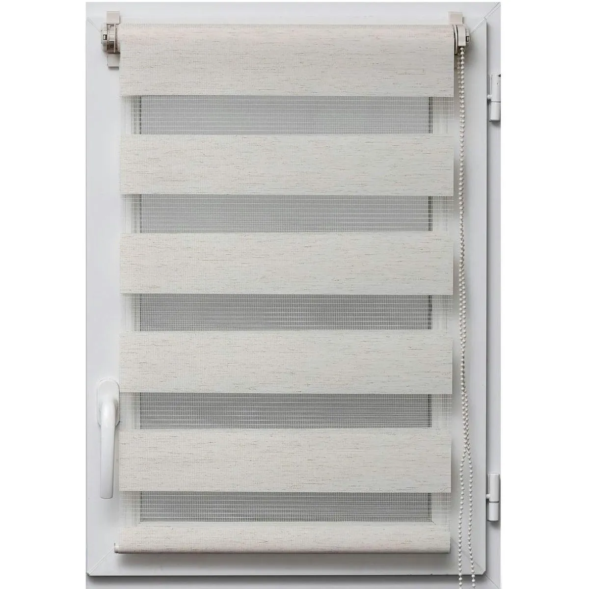 LUANCE Store enrouleur Jour / Nuit (45 x 250 cm) Beige chiné New