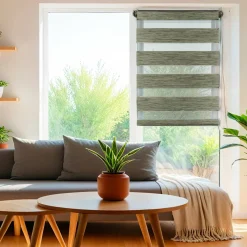 LUANCE Store enrouleur Jour / Nuit (90 x 180 cm) chiné Vert Hot