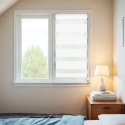 LUANCE Store enrouleur Jour / Nuit (45 x 90 cm) Blanc New