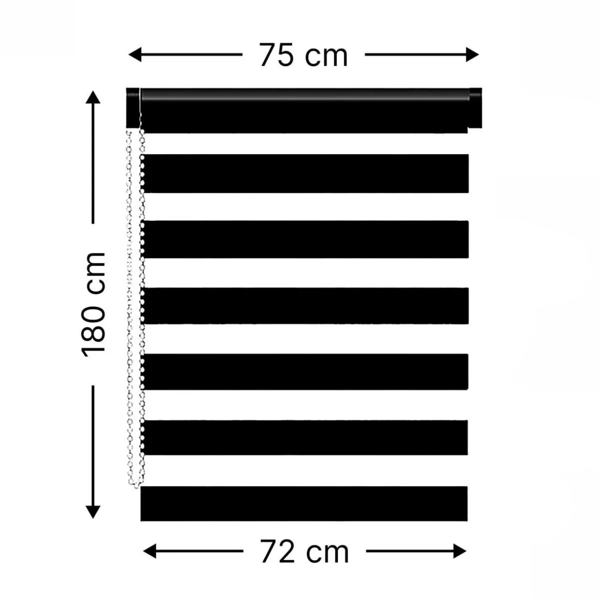 LUANCE Store enrouleur Jour / Nuit (75 x 180 cm) Blanc Online