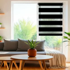 LUANCE Store enrouleur Jour / Nuit (60 x 180 cm) Noir Sale