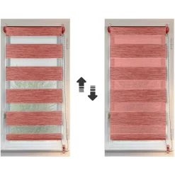 LUANCE Store enrouleur Jour / Nuit (60 x 90 cm) Terracotta Hot