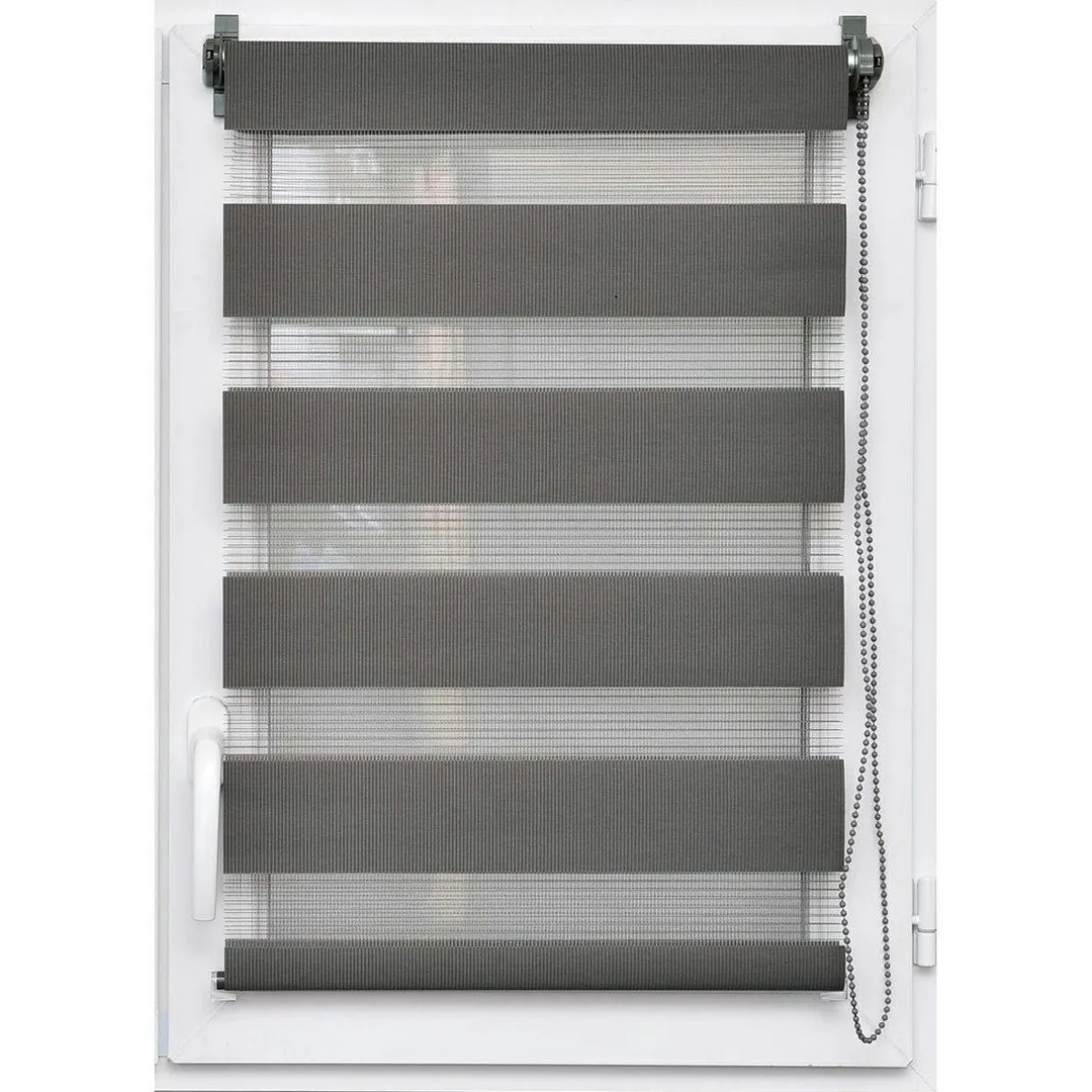 LUANCE Store enrouleur Jour / Nuit (45 x 250 cm) Gris Anthracite Discount