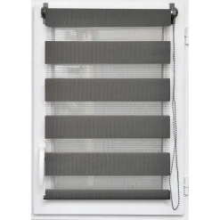 LUANCE Store enrouleur Jour/Nuit (60 x 180 cm) Gris Anthracite Clearance