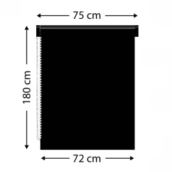 LUANCE Store enrouleur occultant (75 x 180 cm) Uni Noir Sale
