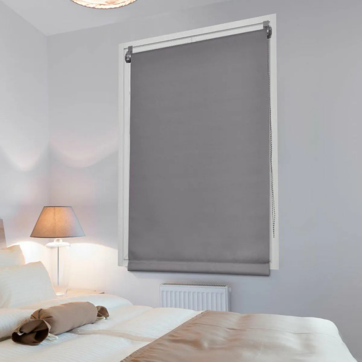 LUANCE Store enrouleur occultant (45 x 90 cm) Uni Gris Outlet