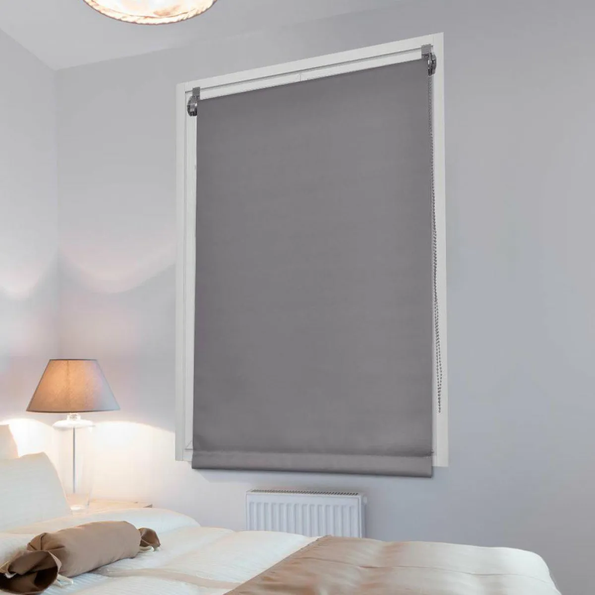 LUANCE Store enrouleur occultant (75 x 180 cm) Uni Gris Outlet