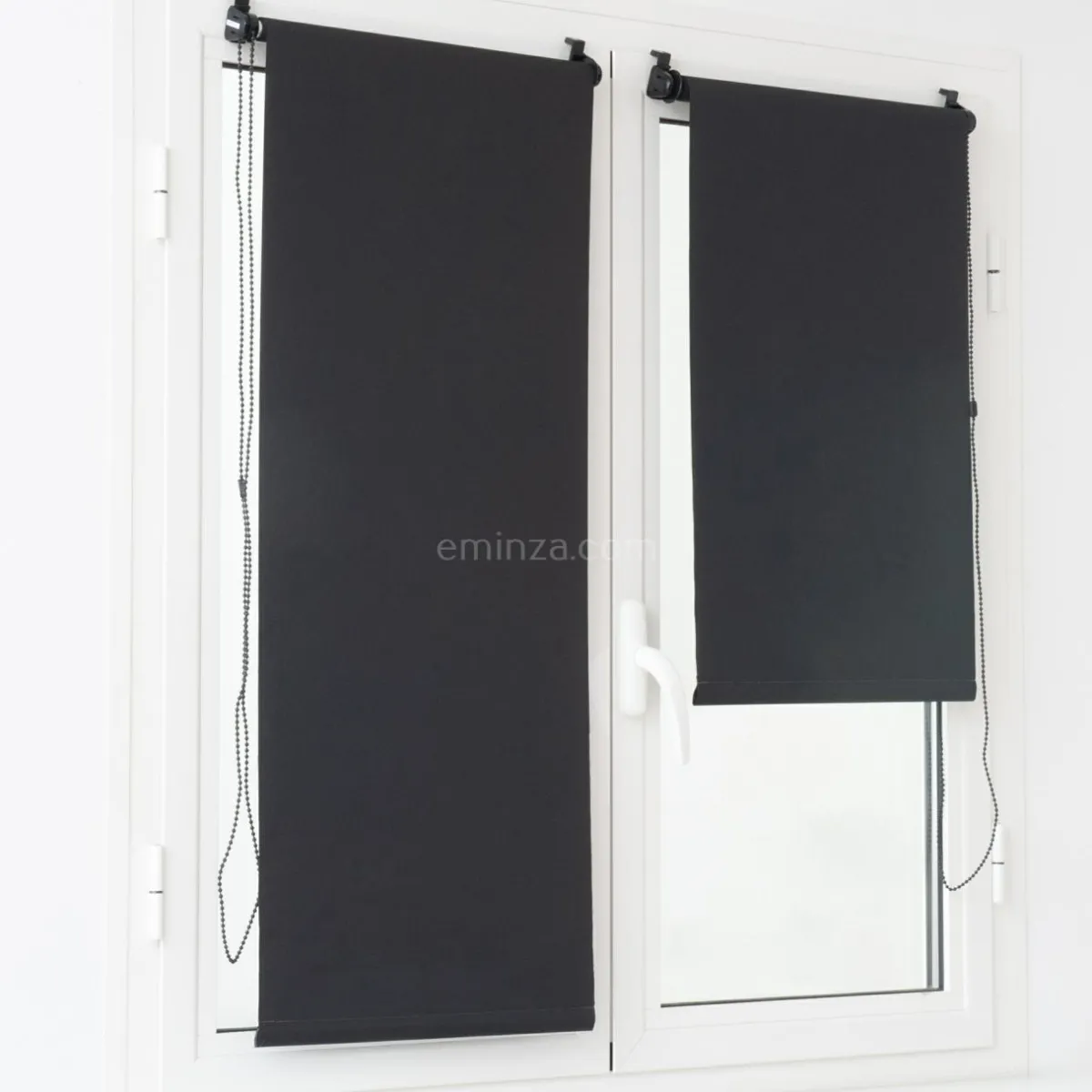 LUANCE Store enrouleur occultant (60 x 90 cm) Uni Noir Hot