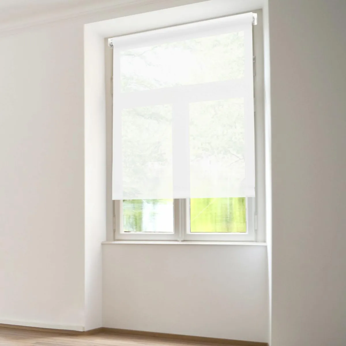 LUANCE Store enrouleur tamisant (60 x 180 cm) Uni Blanc Outlet