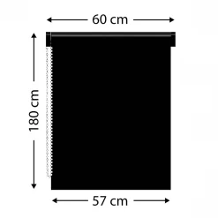 LUANCE Store enrouleur tamisant (60 x 180 cm) Pure Blanc