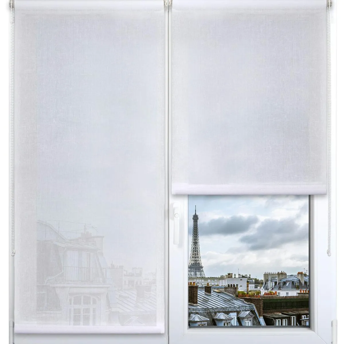 LUANCE Store enrouleur tamisant (45 x 180 cm) Pure Blanc Hot