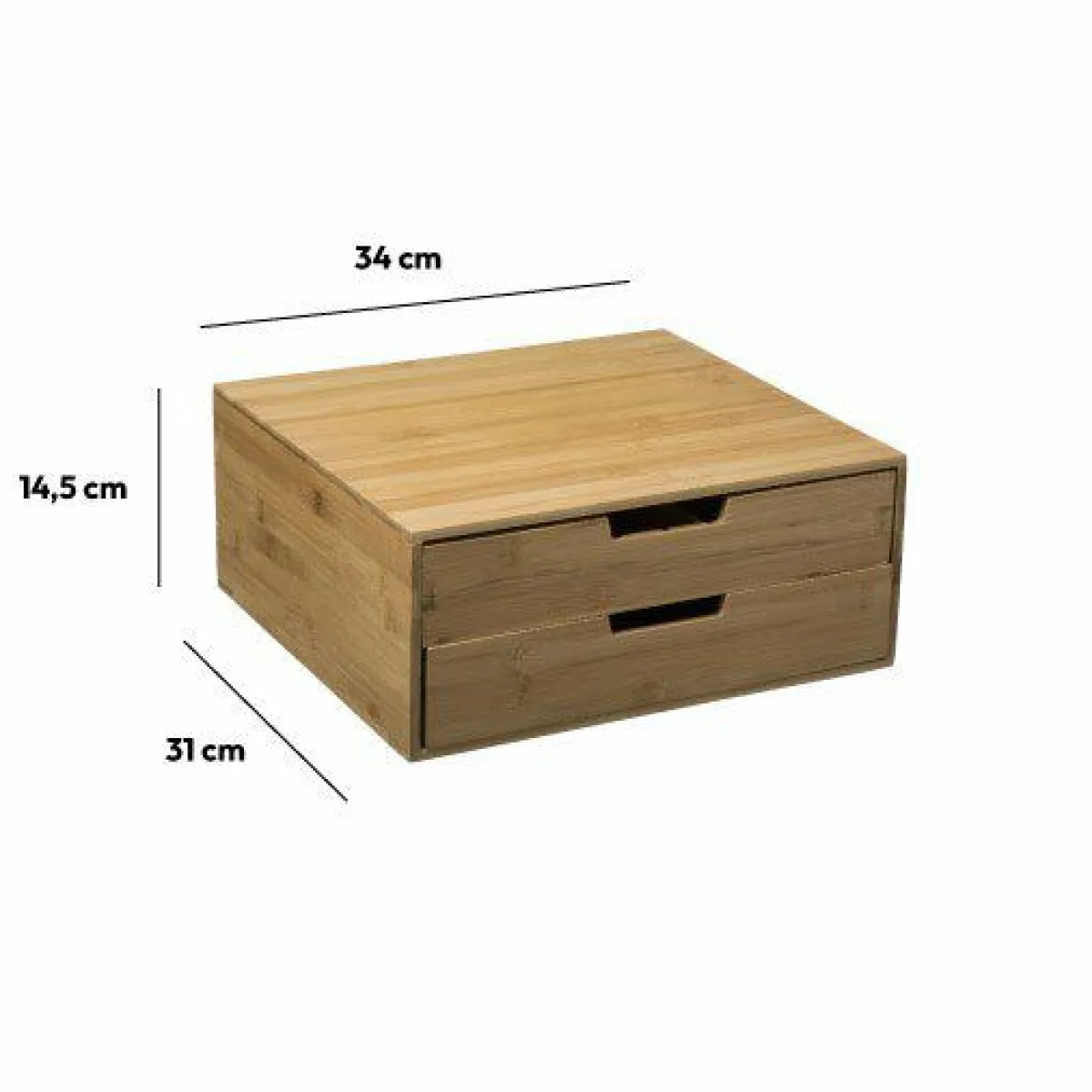 ATMOSPHERA Support à cafetière avec tiroirs range capsule (34 x H14 cm) Siao Naturel Online