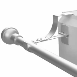 LUANCE Support à tringle pour caisson de volet roulant (L135 / D20 mm) satiné Blanc Clearance
