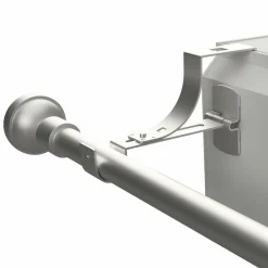 LUANCE Support à tringle pour caisson de volet roulant (L135 / D28 mm) mat Argent Best