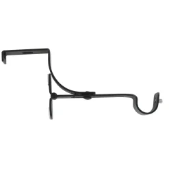 LUANCE Support à tringle pour caisson de volet roulant (L135 / D20 mm) satiné Noir Sale