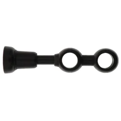 LUANCE Support tringle double fixe en bois (L21.5 cm/ D28) Nils mat Noir New