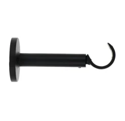 LUANCE Support tringle extensible (L115 - 155 / D28 mm) Lino gouttière mat Noir Outlet