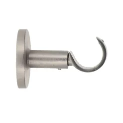 LUANCE Support tringle fixe (L65 / D28 mm) Lino gouttière mat Argent New
