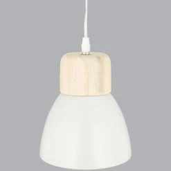 ATMOSPHERA Suspension bois et métal (D15 cm) Break he Blanc Outlet