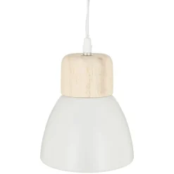 ATMOSPHERA Suspension bois et métal (D15 cm) Break he Blanc Outlet
