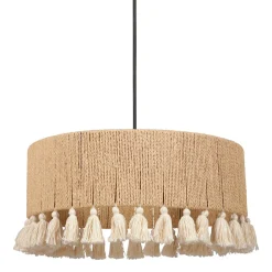 OSTARIA Suspension cercle à pompons et corde (D35 cm) Airo Naturel Sale