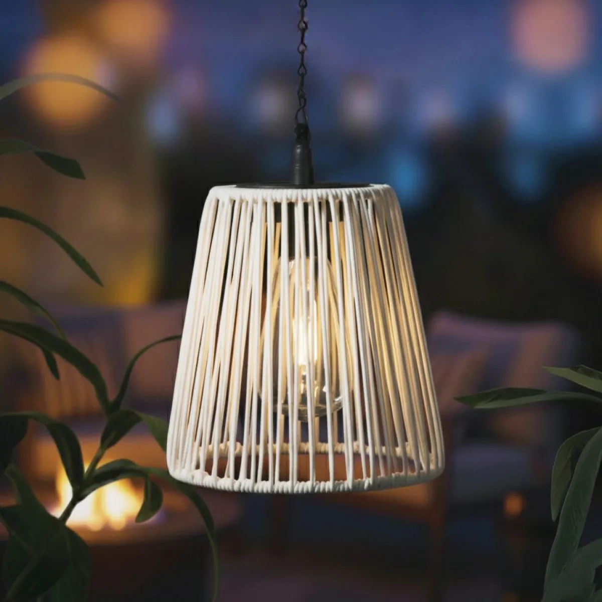 KAEMINGK Suspension de jardin solaire LED (H58 cm) Midtown Blanc New