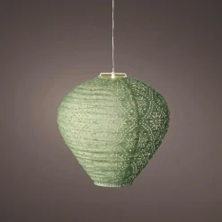 KAEMINGK Suspension de jardin solaire (H28 cm) Lanterne ajourée e Vert Hot