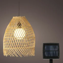 #N/A Suspension de jardin solaire LED (D28 cm) Tropical Naturel Beige Online