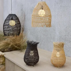 #N/A Suspension de jardin solaire LED (D28 cm) Tropical Naturel Beige Online