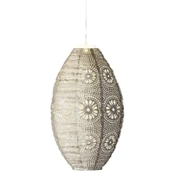 #N/A Suspension de jardin solaire (H38 cm) Lanterne ajourée Marron clair Best