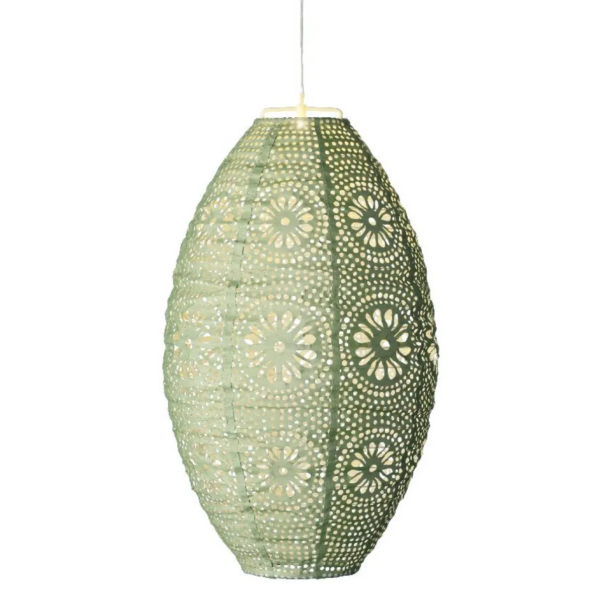 #N/A Suspension de jardin solaire (H38 cm) Lanterne ajourée e Vert Outlet