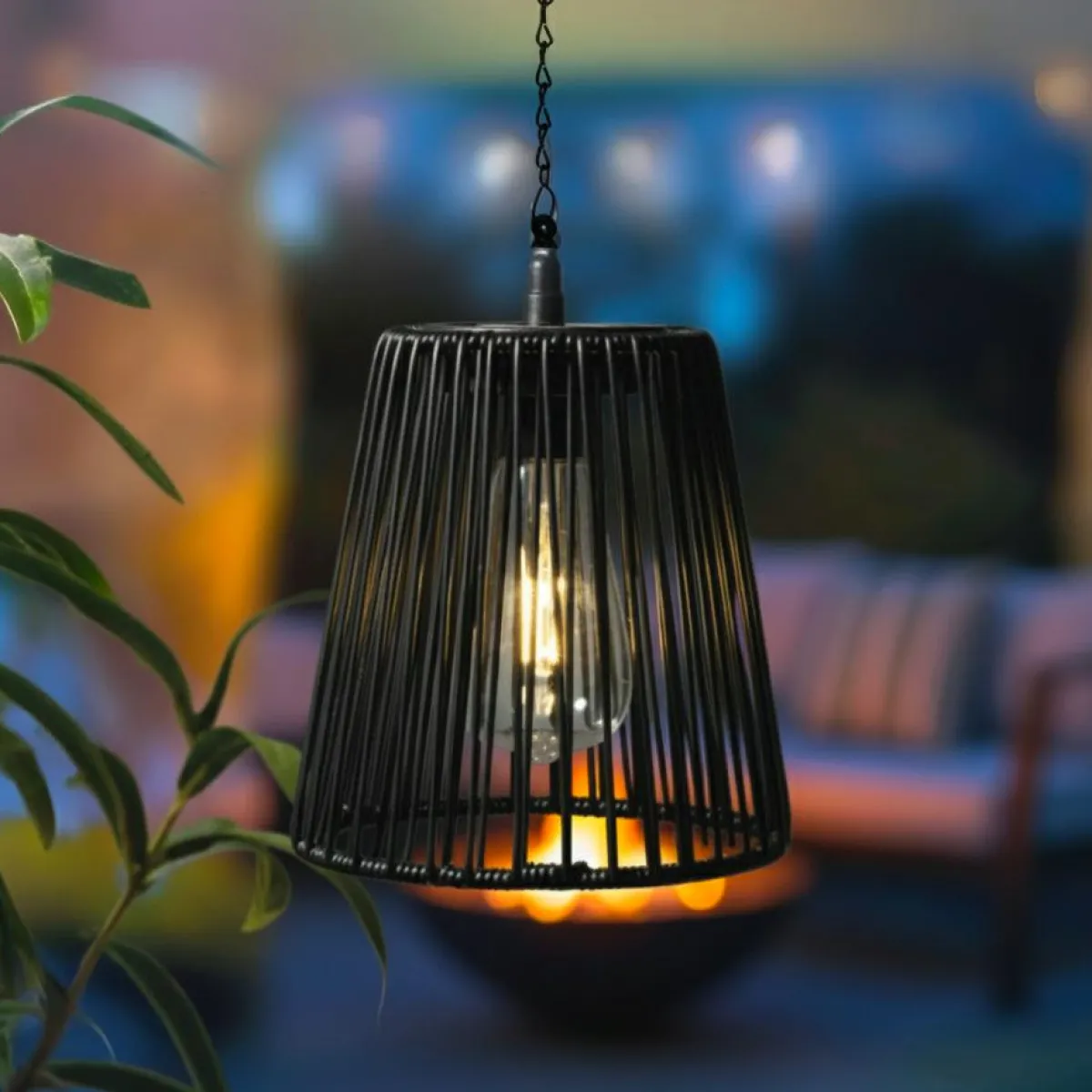 KAEMINGK Suspension de jardin solaire LED (H58 cm) Midtown Noir Best