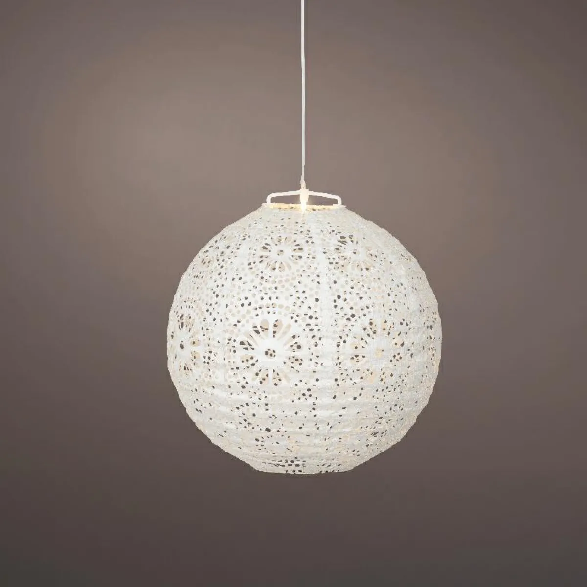 KAEMINGK Suspension de jardin solaire (H23 cm) Lanterne ajourée he Blanc Hot