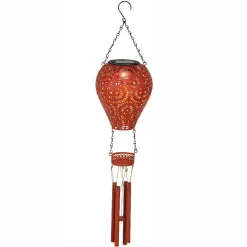 KAEMINGK Suspension de jardin solaire LED (H56 cm) Montgolfière Rouge