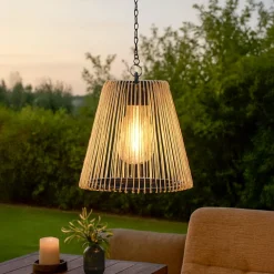 #N/A Suspension de jardin solaire LED (D17,5 cm) Calabre Dée Or