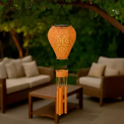 KAEMINGK Suspension de jardin solaire LED (H56 cm) Montgolfière Orange Online