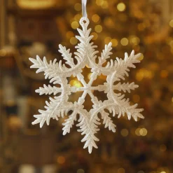 KAEMINGK Suspension de Noël (D13 cm) Flocon éclat givré Blanc Online