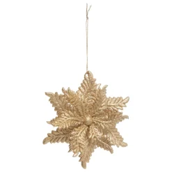 FEERIC LIGHTS Suspension de Noël (D11 cm) Fleur d'hiver pailletée Cuivre Outlet