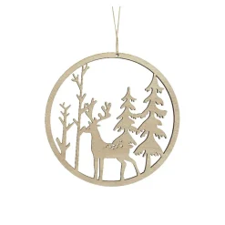 KAEMINGK Suspension de Noël (D30 cm) Nature originelle clair Bois Sale