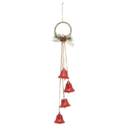 JJA Suspension de Noël déco (H55 cm) Clochettes en métal Rouge Sale