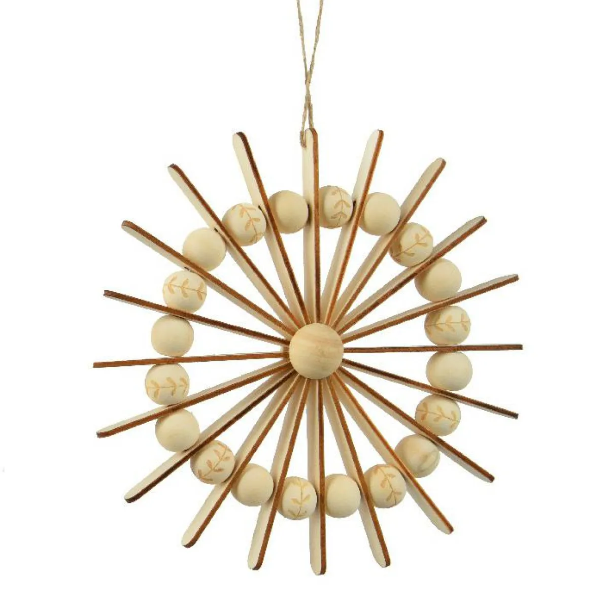 KAEMINGK Suspension de Noël en bois (D20 cm) Sandinave Beige Online