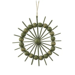 KAEMINGK Suspension de Noël en bois (D20 cm) Scandinave Vert Outlet