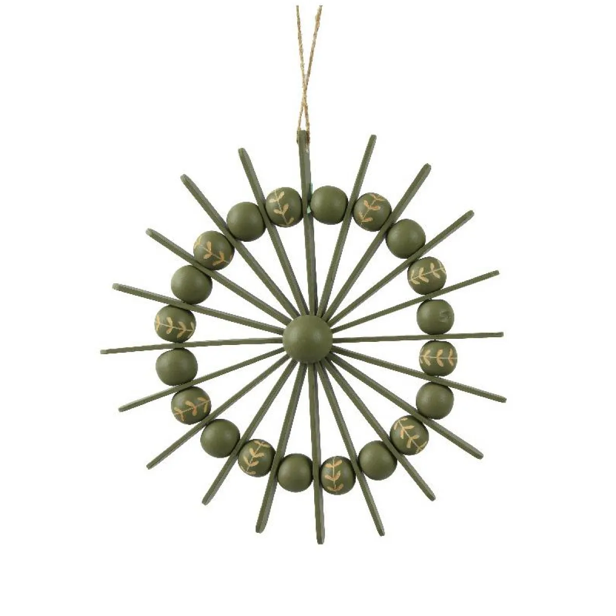 KAEMINGK Suspension de Noël en bois (D20 cm) Scandinave Vert Outlet