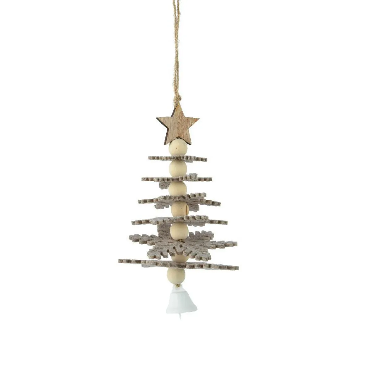 KAEMINGK Suspension de Noël en feutrine (H17 cm) Sapin enchanté Gris Sale