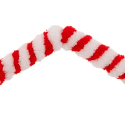 JJA Suspension de Noël en métal (D15 cm) Étoile sucre d'orge et blanc Rouge